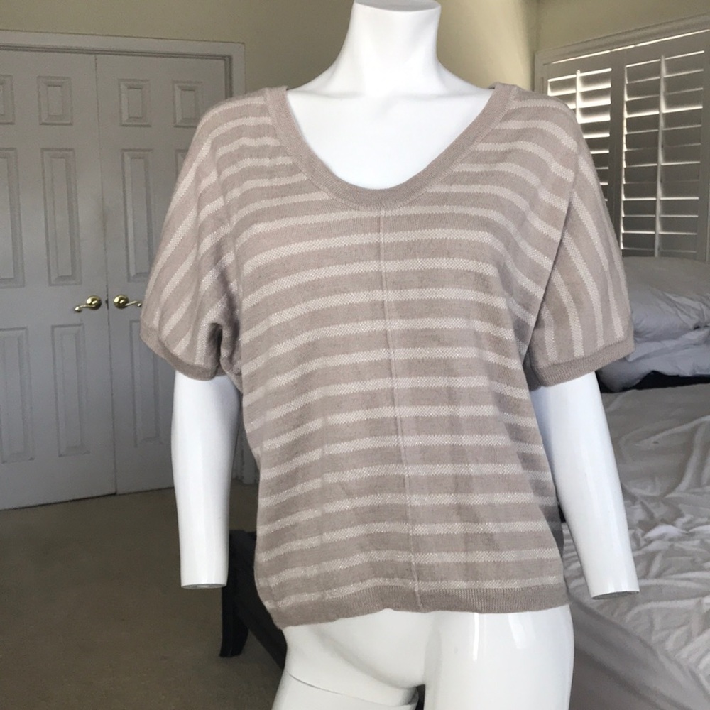 Ann Taylor loft Kimono top blouse size S Metallic
